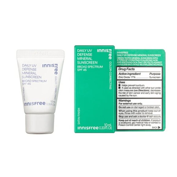 InnisFree Daily UV Defence Mineral Sunscreen SPF 45 Zinc Oxide 17% NIB sealed - Picture 1 of 1